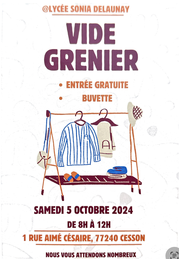 Affiche vide grenier lycee