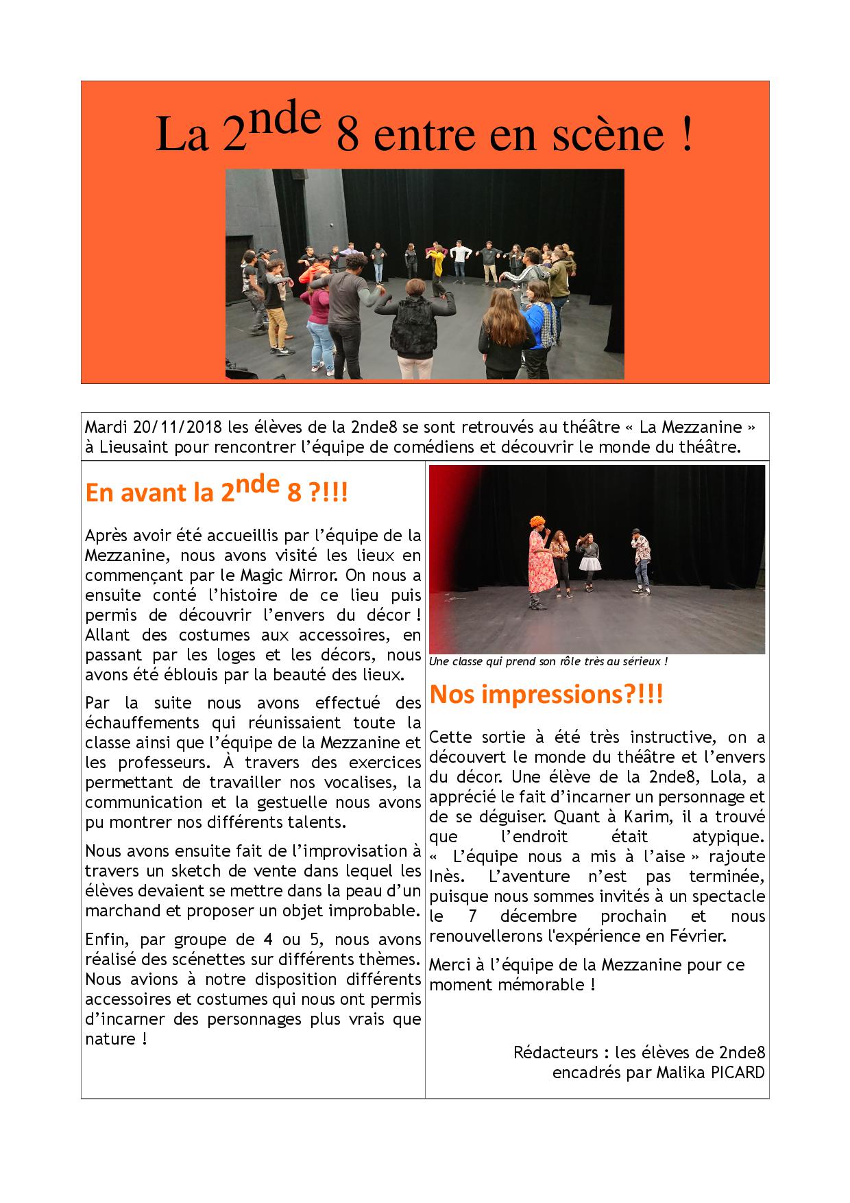 Article 2nde 8 theatre